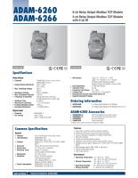 Módulo de E/S Remoto Industrial Advantech ADAM-6266 4DI con 4 Salidas de Relé, Modbus TCP, Doble Ethernet, Aislamiento y Amplio Rango de Temperatura