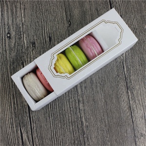 Customized Food Biscuit Macaron and Cookies Box Packing Paper Macaron <b>Boxes</b> With Window - Product Image 2