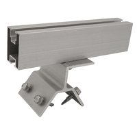 Système de panneaux solaires en aluminium trapézoïdal industriel anodisé, rail solaire, tôle de toiture, support de carport, pince solaire