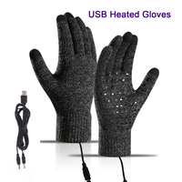 Gants chauffants USB Conception d'écran tactile étanche, gants chauds d'hiver pour le snowboard et le cyclisme, accessoires de vélo pour hommes