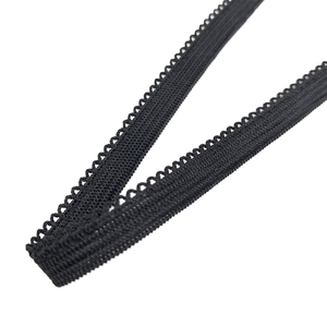 High Quality Durable Soft Narrow Picot <b>Elastic</b> Nylon/Spandex Jacquard Web Bra Band for Women's Underwear Wholesale <b>Waistbands</b> - Product Image 3