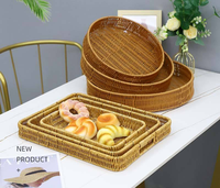 BPA-vrije, milieuvriendelijke plastic rieten fruit- en snack schaal, synthetische rotan mand, moderne stijl, multifunctioneel, voor het serveren van eten, geweven van riet.