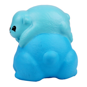 ตุ๊กตาหมีการ์ตูนสีฟ้าแม่และลูก ของเล่นคลายเครียด ทำจากโฟม EVA ขนาด 11 ซม.-30 ซม. สำหรับเด็กอายุ 2 ถึง 4 ปี ใช้ได้ทั้งเด็กชายและเด็กหญิง - Product Image 4