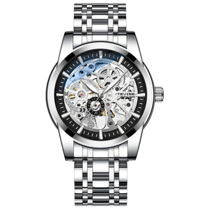 Montre mécanique gravée de haute qualité, entièrement automatique, pour homme, élégante, étanche et tendance. - Product Image 4
