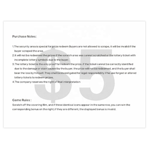 บัตรขูดลอตเตอรี่เบียร์ พิมพ์ดิจิทัล ขนาดเล็ก ออกแบบฟรี กระดาษแกนดำ - Product Image 4
