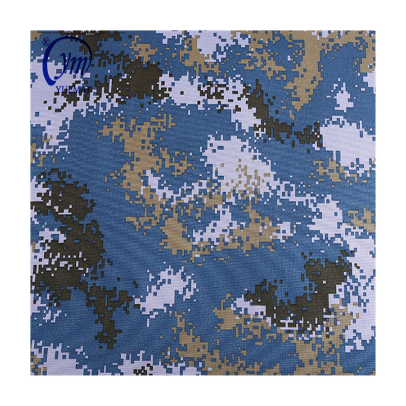 Износостойкая кордюра полиэстер 1000D морской цифровой камуфляж PU ткань Оксфорд