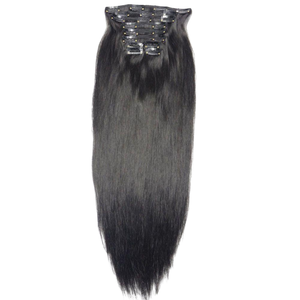 Invisible Double Dessiné Sans Couture Remy Extensions de Cheveux Vague Naturelle Indien Clip de Cheveux Humains en Trame Unique en Gros - Product Image 1