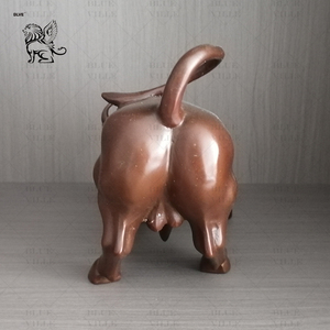 <span class=keywords><strong>Art</strong></span> moderne succès métal cadeaux boeuf Animal Statue décor maison Bronze laiton Wall <span class=keywords><strong>Street</strong></span> Bull Sculpture pour bureau table - Product Image 6