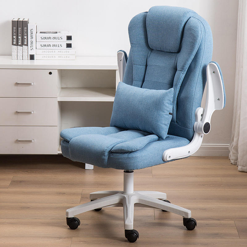 Swivel Back Support Mesh Soft boss Meeting Black Leather Office Chair with Lumbar Pillow