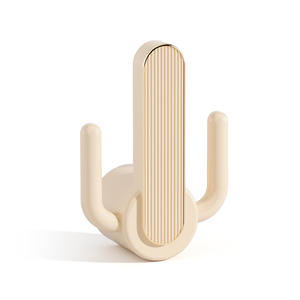 Porte-chaussures mural Cactus à double crochet transparent, capacité 3 kg, rangement salle de bain, installation sans perçage - Product Image 2