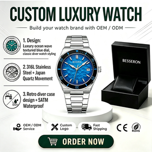 Reloj Deportivo de Lujo Personalizado para Hombre, de Acero Inoxidable, con Movimiento de Cuarzo Miyota, Esfera de Cristal de Zafiro de 42 mm, Resistente al Agua 5 BAR - Product Image 4