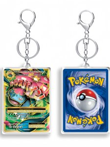 Porte-clés en PVC à succès, anime Super Bulbasaur, monstre floral, <span class=keywords><strong>pixie</strong></span>, carte mignonne, double face, pendentif pour sac d'école, cadeau créatif DIY - Product Image 3