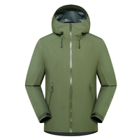 Veste Softshell Imperméable Coupe-Vent de Haute Qualité pour Hommes, Idéale pour la Randonnée et la Pêche en Extérieur, Col Montant, Logo Frontal, à Capuche
