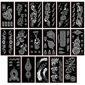 Vendita calda di bellezza arabo classico fai da te riutilizzabile Henna tatuaggio Painting Stencil fiore Body Art tatuaggio adesivi modelli per ragazza donna - Product Image 5