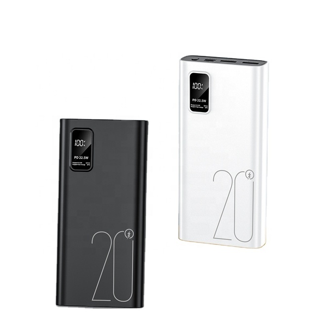 Factory Wholesale Fast Charging Power Banks PD 22.5W Type C Output LED Digital Display Power Bank 20000mah