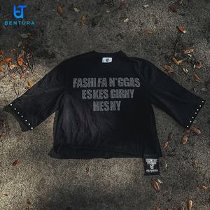 <span class=keywords><strong>Custom</strong></span> Heren 100% Katoenen <span class=keywords><strong>T</strong></span>-Shirt 280 Gsm Zuur Gewassen Ontwerp Kralen Strass Streetwear Distress Borduurwerk Patch <span class=keywords><strong>T</strong></span>-<span class=keywords><strong>Shirts</strong></span> - Product Image 2