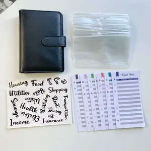 Notebook Planner Organizer Binder Cover Nachfüllbar 6 Ring PU Leder A6 Budget Geld sparen benutzer definierte Binder Journal