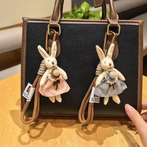 Llavero de conejo de tela 3D de peluche con luz, diseño de animal, para coche, teléfono, bolso de mujer, accesorio de tela, 2026 - Product Image 3