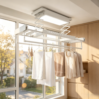 Séchoir à linge électrique intelligent HK08 avec télécommande et commande vocale intégrée pour balcon