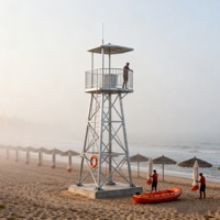 Tour d'observation de structure en acier de 20m pour la prévention des incendies de forêt au Maroc