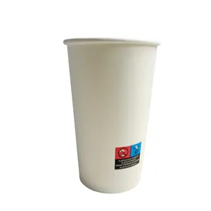 8oz 12oz 16oz desechable de una sola pared logotipo personalizado taza de papel de café para beber caliente con tapa PS