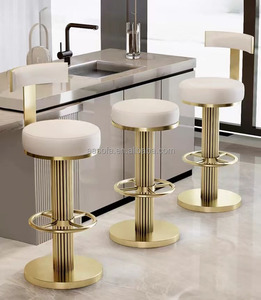 <span class=keywords><strong>Tabouret</strong></span> de <span class=keywords><strong>Bar</strong></span> Vintage Aviateur en Cuir Marron Pieds Dorés Bouton Pivotant Siège Petit Déjeuner Chaises de <span class=keywords><strong>Bar</strong></span> Boucle Champagne <span class=keywords><strong>Tabouret</strong></span> de <span class=keywords><strong>Bar</strong></span> en Liège - Product Image 5