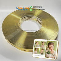 Bahan Plastik PVC Lembut, Strip Pinggiran Bingkai Foto Bentuk U Warna Emas Mengkilap, Strip Pinggiran PVC Warna Emas