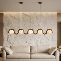 Lustre suspendu en albâtre de style nordique minimaliste pour salle à manger, îlot de cuisine, salon, chambre à coucher, lampe suspendue en fer