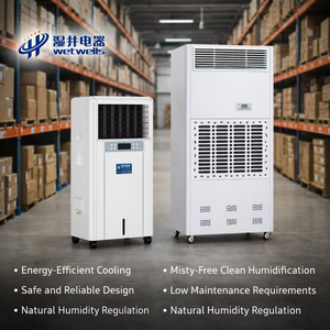 <span class=keywords><strong>Humidificador</strong></span> de Película Húmeda Comercial Wetwells Eléctrico con Control Automático y Tanque de Agua de 40L <span class=keywords><strong>para</strong></span> Espacios Grandes - Product Image 2