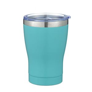 New 12oz Double Wall 304 Stainless Steel Insulated Coffee <b>Mug</b> Slim Waist Car Cup with Straw - Product Image 2