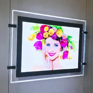 Alibaba Acryl A2 A3 A4 Magnetische Led Panelen Vastgoed Foto Poster Frame Etalage Reclame Licht Papier Doos