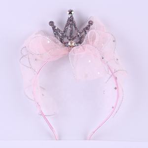 Diadema de maquillaje personalizada al por mayor con diseño de lazo y cinta con logo para niñas, material de gasa, 14 cm de circunferencia - Product Image 5
