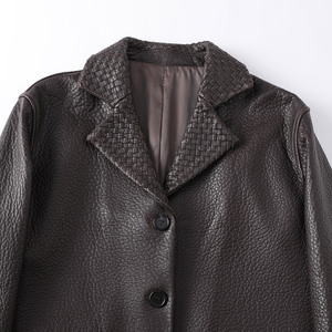 Giacca in Vera Pelle Jancoco da Donna, Modello Invernale con Collo Alto, Personalizzabile, Corta con Bottoni - Product Image 4