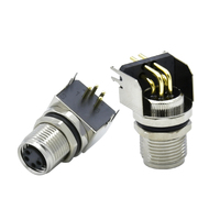 Rigoal – connecteur M8 à 90 degrés pour montage sur panneau Pcb, fiche mâle/femelle, étanche, 3, 4, 5, 6, 8 broches