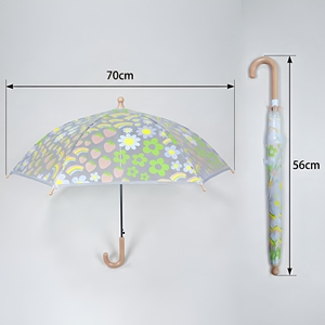 <span class=keywords><strong>Parapluie</strong></span> droit transparent à 8 baleines pour enfants, style frais et mignon, imprimé, idéal pour la rentrée scolaire sous la pluie - Product Image 4