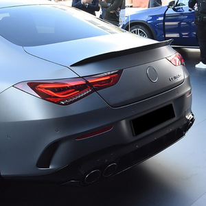 Mercedes-Benz ClA-Class Rear Trunk Spoiler Piano Black Carbon Fiber Texture Abs Material Ducktail Design 2020 <b>Model</b> - Product Image 1