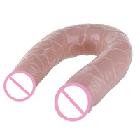 Dildo de doble punta largo para penetración, juguete sexual para lesbianas y mujeres
