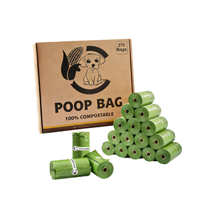Sacs à déjections canines biodégradables en amidon PSM, écologiques, réutilisables, parfumés aux fruits, taille M, compostables, pour l'élimination des déchets d'animaux - Product Image 1