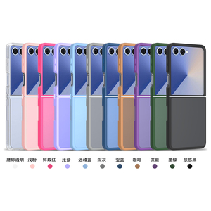 Mềm mịn cảm ứng cứng bảo vệ PC <span class=keywords><strong>TPU</strong></span> lai trường hợp đối với Samsung cho Galaxy Z lật 7 6 5 chống sốc điện thoại di động Trường hợp phong cách đơn giản - Product Image 2