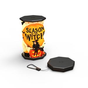 Mini <span class=keywords><strong>lampe</strong></span> à papier rotative pliante contrôle tactile veilleuse pliante bracelet aimant de réfrigérateur Halloween Club fête cadeau promotionnel - Product Image 2