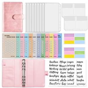 สมุดบันทึกปกแข็งลายหนังจระเข้ A6PU สำหรับบันทึกการออมเงินและการวางแผนทางการเงิน - ของขวัญ - Product Image 2