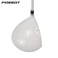 POSSOT Driver de golf pour femme droitier rose corail, en alliage d'aluminium et manche en graphite avec poignée en caoutchouc