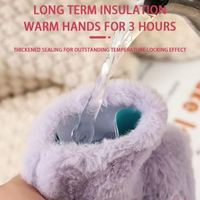 Adorable Bouillotte à Remplir d'Eau à Motif de Dessin Animé |   Housse en flanelle amovible à motif personnalisé |   Portable pour réchauffer le corps et les mains