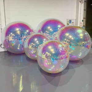 Décoration boule de miroir gonflable Disco colorée boule de miroir gonflable boule d'argent géante gonflable pour la <span class=keywords><strong>location</strong></span> de fête - Product Image 6