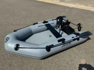 Pmc230 năng lượng mặt trời biển 2.3m 230 cm 7.5ft 0.7mm PVC Inflatable tấn công Thuyền 2 người tốc độ xuồng ba lá transom với mái chèo phụ kiện - Product Image 5