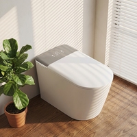 Toilet Pintar Tanpa Sentuh Model Ramping, Terpasang di Lantai, Sistem Bilas Ganda, Kontrol Jarak Jauh, Tutup Otomatis, Air Hangat, Filtrasi Air, Kontrol via Aplikasi