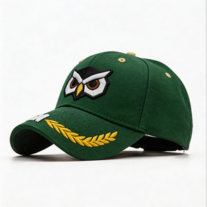 Gorras de Béisbol con Visera Corta y Logotipo Metálico, Gorra de Béisbol con Hoja de Roble Italiana, Gorra de Béisbol Personalizada con Parte Trasera Cerrada - Product Image 4