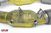 Sistem Knalpot Catback Downpipe Performa Suara Aktif Kustomisasi Pabrik dengan Ujung Serat Karbon untuk Ferrari SF90 3.9T
