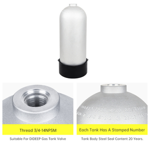 مجموعة غوص تقنية من الألومنيوم الطيراني سعة 6 لتر - معدات BCD كاملة + أسطوانة عالية الضغط للغوص العميق بدون قلق - Product Image 6