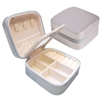 Boîte à bijoux en cuir, boîte à bijoux pour organiser, boîte à bijoux portable avec miroir, étui à bijoux en cuir PU